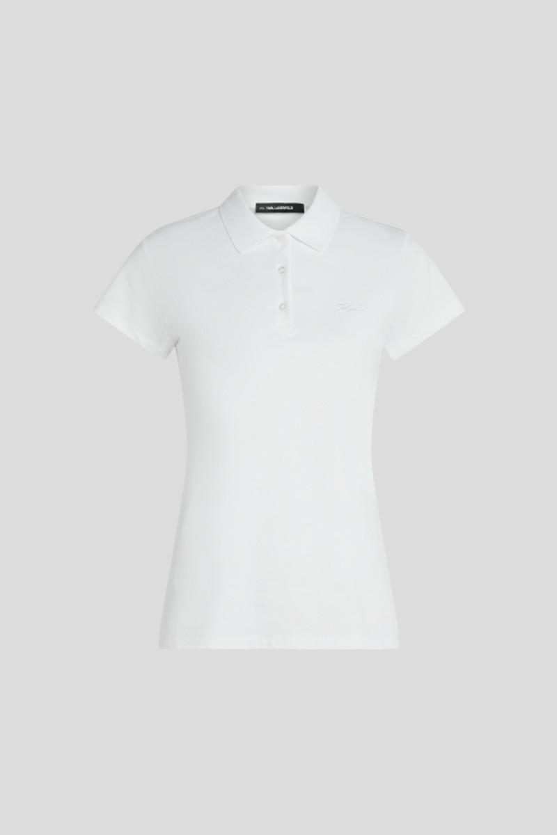 Póló Karl Lagerfeld Essential Pique Polo White