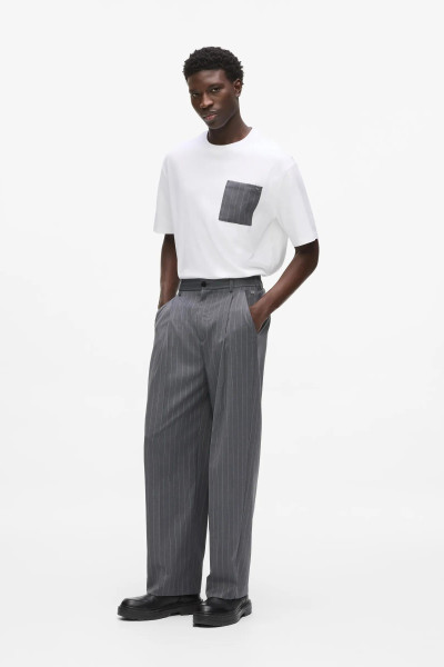 NADRÁG KARL LAGERFELD KL PINSTRIPE PANT - Kép 3