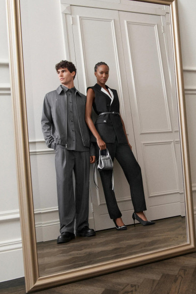 DZSEKI KARL LAGERFELD KL PINSTRIPE JACKET - Kép 5