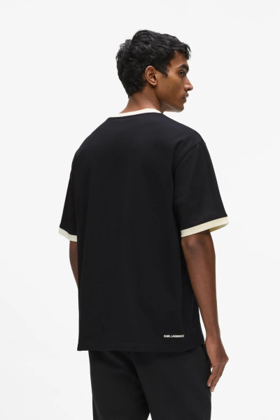 PÓLÓ KARL LAGERFELD IKON CONTRAST LOGO T-SHIRT - Kép 2