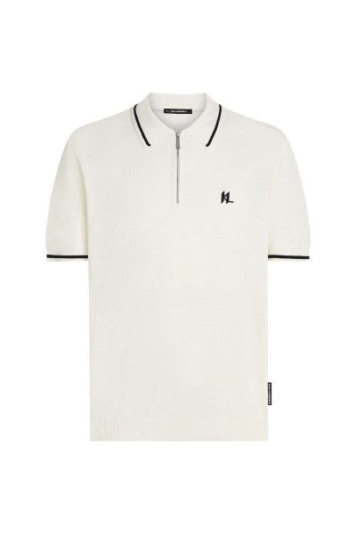 SVETER KARL LAGERFELD SSLV KNIT CONTRAST POLO - Fotografia č. 1