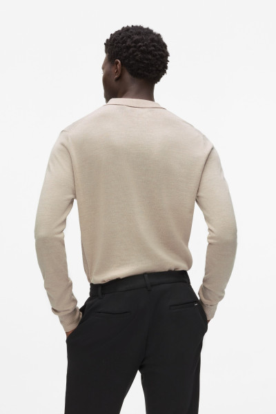 PULÓVER KARL LAGERFELD KL MERINO LS POLO - Kép 2