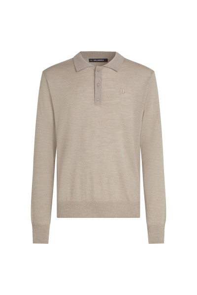 PULÓVER KARL LAGERFELD KL MERINO LS POLO - Kép 5
