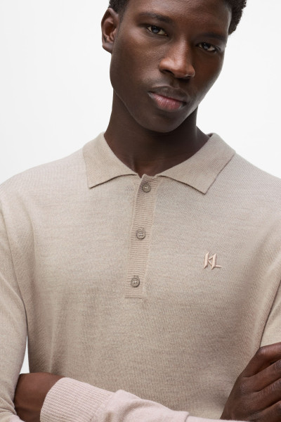 PULÓVER KARL LAGERFELD KL MERINO LS POLO - Kép 4