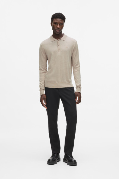 PULÓVER KARL LAGERFELD KL MERINO LS POLO - Kép 3