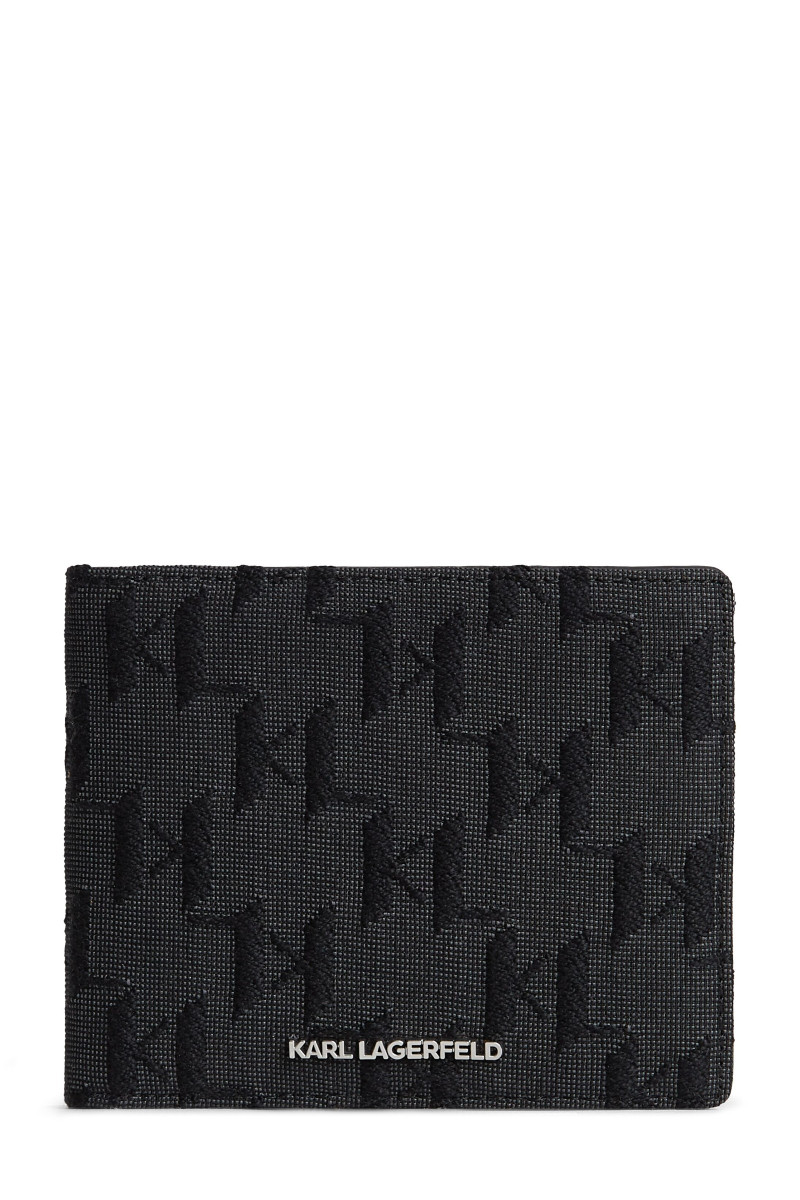 Pénztárca Karl Lagerfeld K/Monogram Jacquard Wallet Black