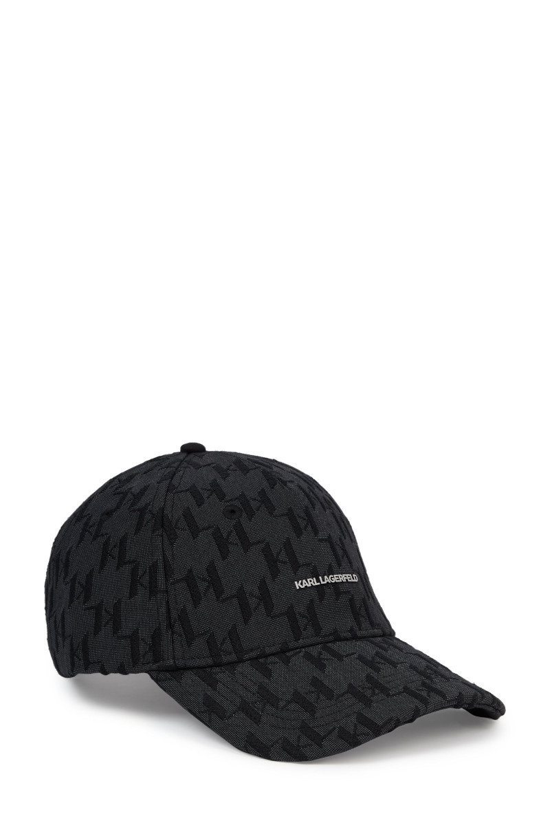 Sapka Karl Lagerfeld K/Monogram Jacquard Cap Black