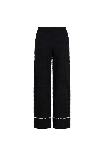 NADRÁG KARL LAGERFELD PEARL DETAIL KNIT PANTS - Kép 2
