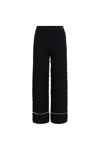 NADRÁG KARL LAGERFELD PEARL DETAIL KNIT PANTS - Kép 1