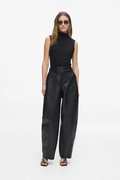 NADRÁG KARL LAGERFELD FAUX LEATHER BARREL PANTS - Kép 1