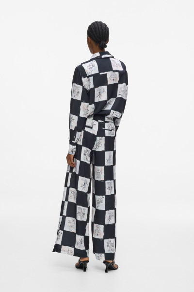 NADRÁG KARL LAGERFELD PRINTED FLUID PANTS - Kép 2
