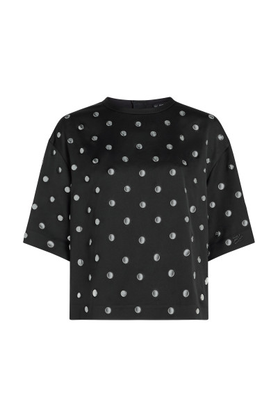 BLÚZKA KARL LAGERFELD STUD DETAIL BLOUSE - Fotografia č. 1