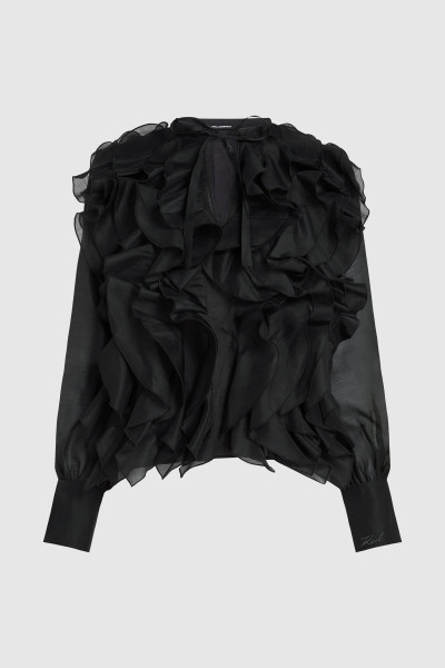 BLÚZKA KARL LAGERFELD RUFFLE BLOUSE - Fotografia č. 6