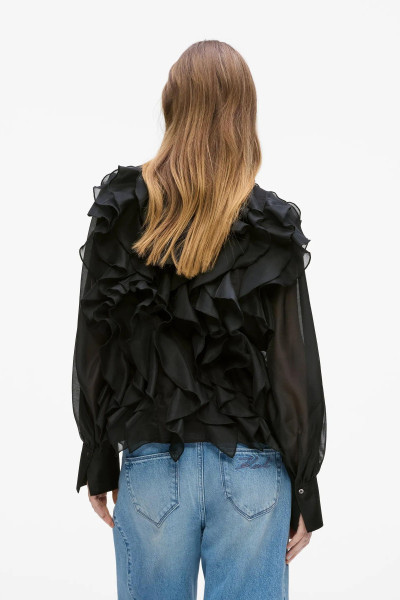 BLÚZKA KARL LAGERFELD RUFFLE BLOUSE - Fotografia č. 2