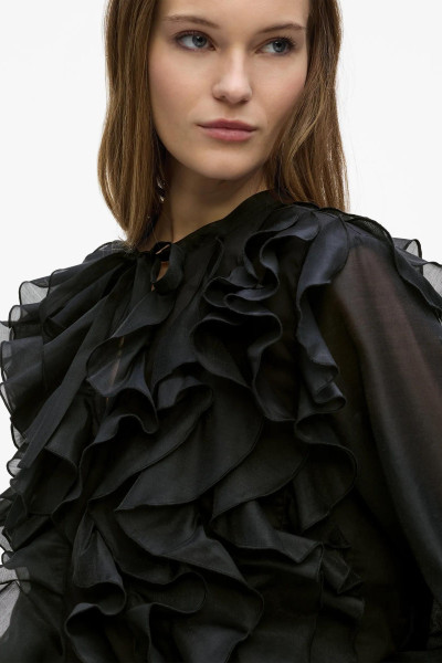 BLÚZKA KARL LAGERFELD RUFFLE BLOUSE - Fotografia č. 5