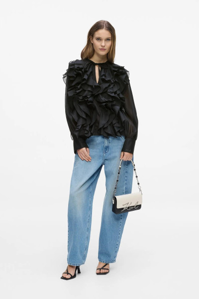 BLÚZKA KARL LAGERFELD RUFFLE BLOUSE - Fotografia č. 3