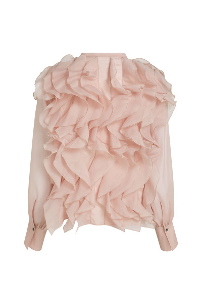 BLÚZKA KARL LAGERFELD RUFFLE BLOUSE - Fotografia č. 2