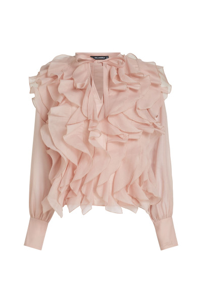 BLÚZKA KARL LAGERFELD RUFFLE BLOUSE - Fotografia č. 1