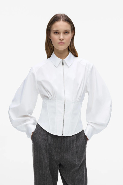 BLÚZ KARL LAGERFELD CORSET POPLIN SHIRT - Kép 1