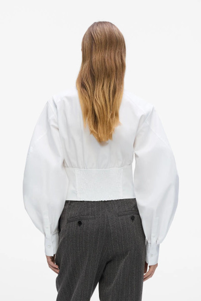 BLÚZ KARL LAGERFELD CORSET POPLIN SHIRT - Kép 2