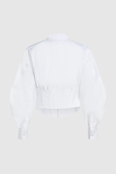 BLÚZ KARL LAGERFELD CORSET POPLIN SHIRT - Kép 6