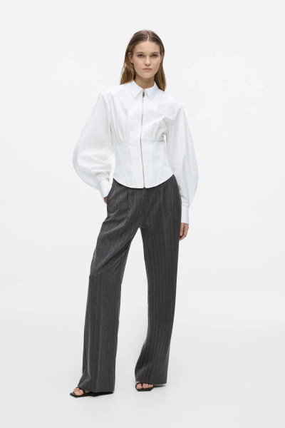 BLÚZ KARL LAGERFELD CORSET POPLIN SHIRT - Kép 3