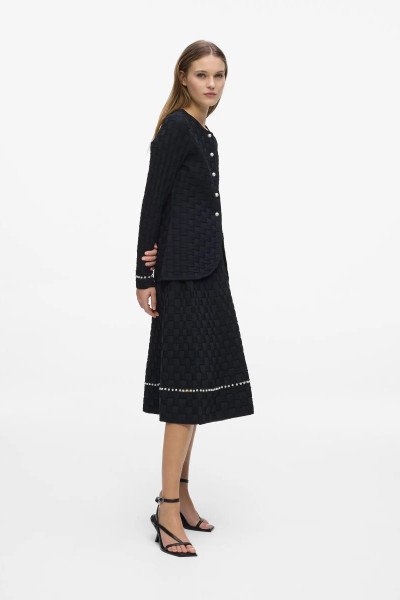 SZOKNYA KARL LAGERFELD PEARL DETAIL KNIT SKIRT - Kép 1
