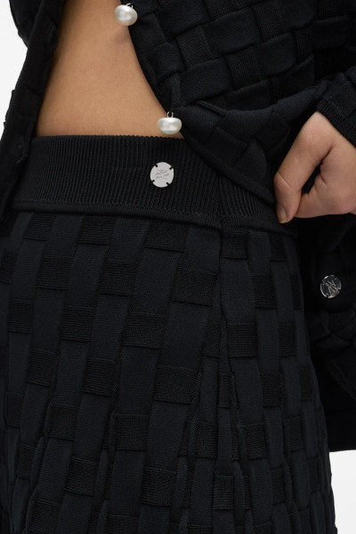 SZOKNYA KARL LAGERFELD PEARL DETAIL KNIT SKIRT - Kép 4