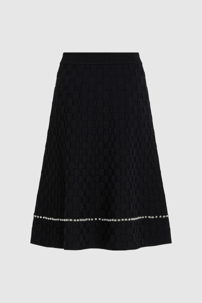 SZOKNYA KARL LAGERFELD PEARL DETAIL KNIT SKIRT - Kép 6