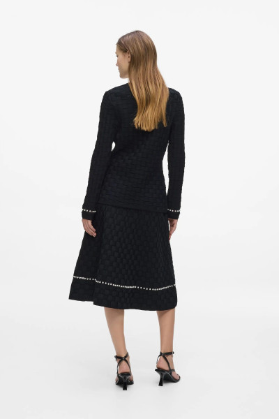 SZOKNYA KARL LAGERFELD PEARL DETAIL KNIT SKIRT - Kép 2