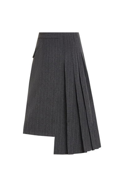 SZOKNYA KARL LAGERFELD PINSTRIPE PLEAT DETAIL SKIRT - Kép 2