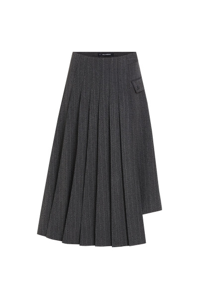 SZOKNYA KARL LAGERFELD PINSTRIPE PLEAT DETAIL SKIRT - Kép 1