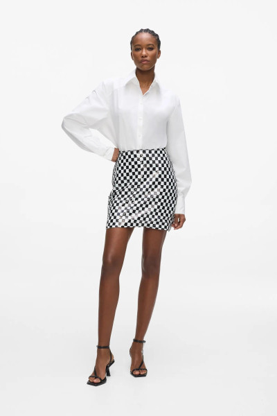 SZOKNYA KARL LAGERFELD CHECKERBOARD SEQUIN SKIRT - Kép 1