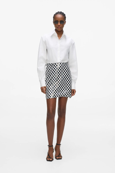 SZOKNYA KARL LAGERFELD CHECKERBOARD SEQUIN SKIRT - Kép 3