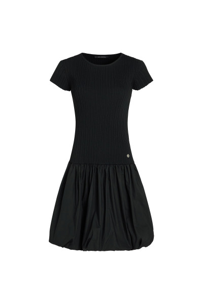 ŠATY KARL LAGERFELD FABRIC MIX BALLOON DRESS - Fotografia č. 1