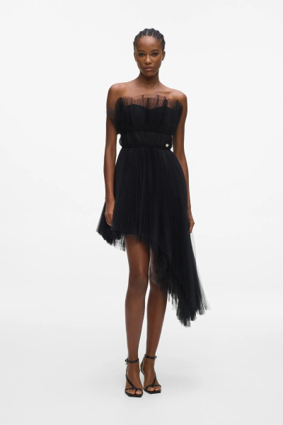 ŠATY KARL LAGERFELD ASYMMETRIC TULLE DRESS - Fotografia č. 1