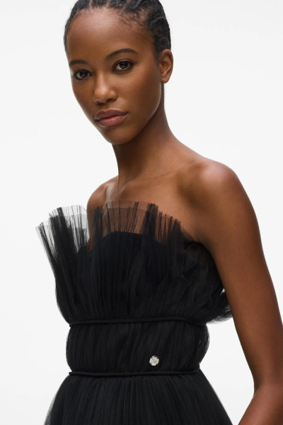 ŠATY KARL LAGERFELD ASYMMETRIC TULLE DRESS - Fotografia č. 2