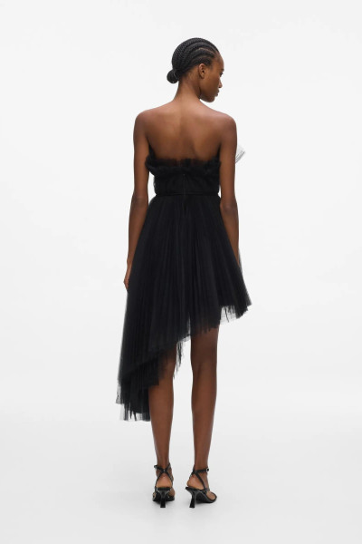 ŠATY KARL LAGERFELD ASYMMETRIC TULLE DRESS - Fotografia č. 3