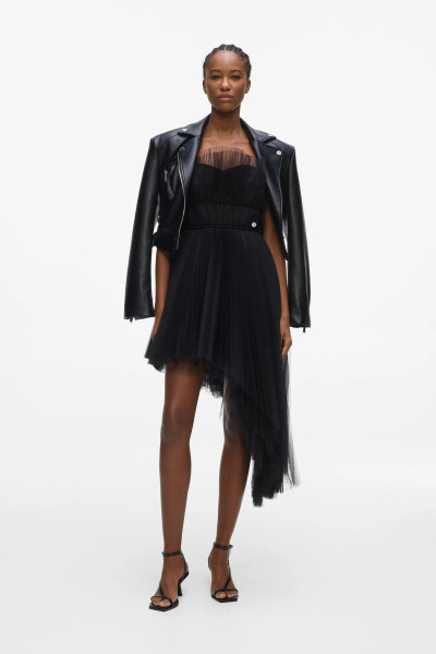ŠATY KARL LAGERFELD ASYMMETRIC TULLE DRESS - Fotografia č. 4