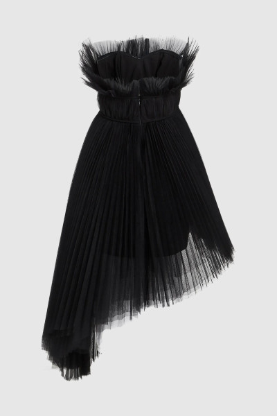 ŠATY KARL LAGERFELD ASYMMETRIC TULLE DRESS - Fotografia č. 7