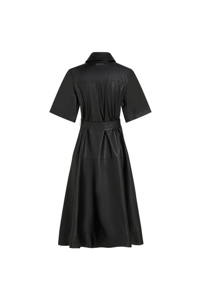 RUHA KARL LAGERFELD FAUX LEATHER DRESS - Kép 2
