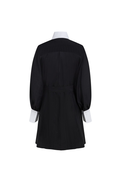 RUHA KARL LAGERFELD CONTRAST BIB SHIRT DRESS - Kép 2