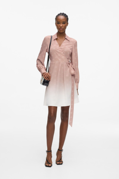 RUHA KARL LAGERFELD PRINTED FLUID WRAP DRESS - Kép 3