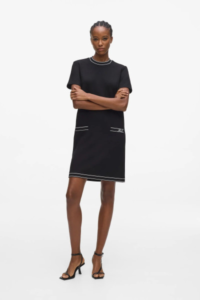 RUHA KARL LAGERFELD LOGO JERSEY DRESS - Kép 3