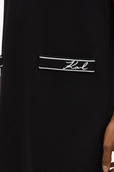 RUHA KARL LAGERFELD LOGO JERSEY DRESS - Kép 4