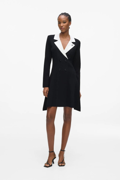 RUHA KARL LAGERFELD CONTRAST KNIT DRESS - Kép 1