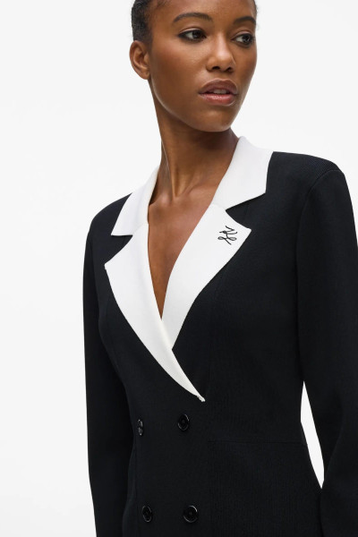 RUHA KARL LAGERFELD CONTRAST KNIT DRESS - Kép 4