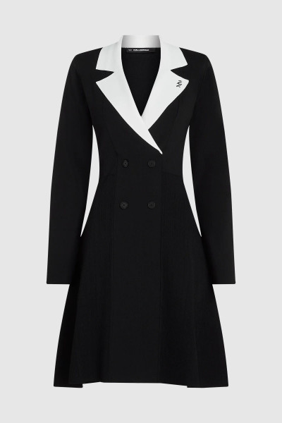 RUHA KARL LAGERFELD CONTRAST KNIT DRESS - Kép 5