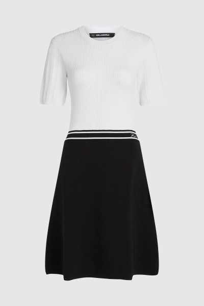 RUHA KARL LAGERFELD LOGO KNIT DRESS - Kép 5
