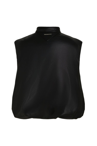 MELLÉNY KARL LAGERFELD FAUX LEATHER GILET - Kép 2